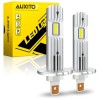 Set 2 becuri LED H1, Auxito&reg;, Canbus, lumina alb-rece, 12000 lumeni, fara eroare de bec ars