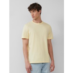 s.Oliver Tricou barbati cu decolteu la baza gatului, din bumbac cu croiala Regular Fit, Galben deschis, 2XL