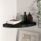 Gossi raft coltar de perete, negru, 35 x 35 x 3,8 cm, mdf