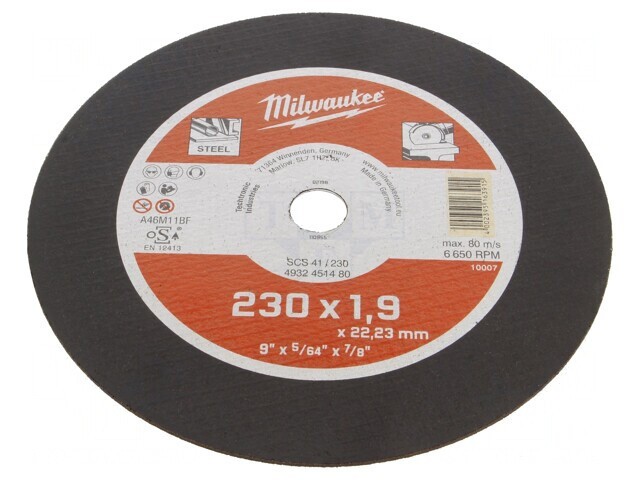 Disc de tăiere 230mm 22,2mm 1,9mm