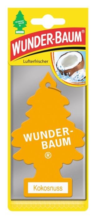 Odorizant auto, bradut, Wunder - Baum, Nuca de cocos, 7.6 x 0.3 x 19 cm
