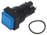 Comutator acţionat prin apăsare SPDT 2A/220VAC, iluminare LED albastră