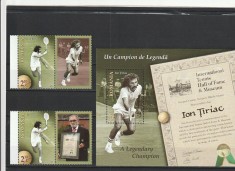 ROMANIA 2015 LP 2081 b LP 2081 a ION TIRIAC UN CAMPION DE LEGENDA 2 SERII CU VINIETE DIFERITE + COLITA MNH NESTAMPILATE