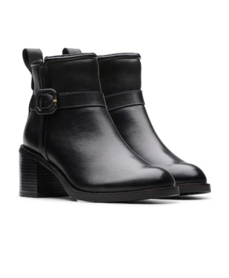 Vand botine piele premium, model deosebit, negre, marime 39 Clarks foto