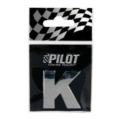 Autocolant 3D crom Type-3 (28mm) litera - K Garage AutoRide foto