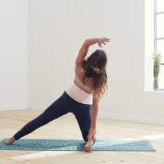 Colanţi Bumbac Yoga Uşoară Gri-Roz Damă