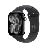 Apple Watch Series 11 Smartwatch GPS + Cellular 46mm Jet Black Aluminium Case Black Sport Band S M