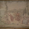tapiserie vintage 1,95 m lungime,rama lemn