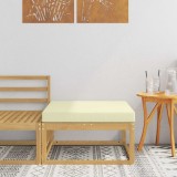 vidaXL Taburet pentru exterior Poliester Alb 901531