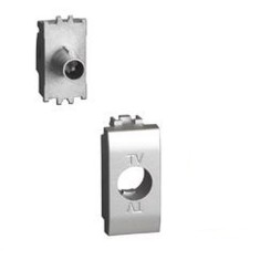 Priza TV de trecere 1M 14dB Living Light Bticino aluminiu NT4202P14N