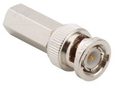 Conector BNC mufă tată drept 50&Omega; &icirc;nşurubată twist-on POM