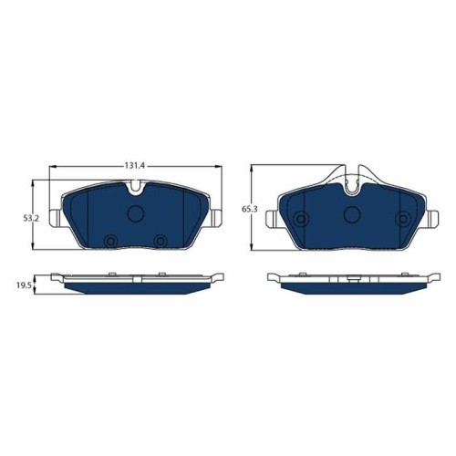 Placute frana Bmw I3 (I01), Electric, Range Extender, s Electric, s Range Extender, punte fata, pregatit pentru senzor uzura; TRW