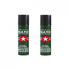 Set 2 Bucati, Spray pentru Autoaparare, Gaz Lacrimogen CS, iritant, 110 ml foto