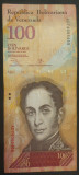 Bancnota exotica 100 BOLIVARES - VENEZUELA, anul 2013 * Cod 460 - circulata