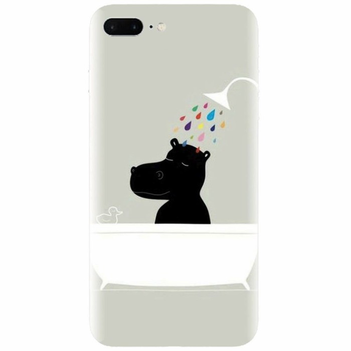 Husa silicon pentru Apple Iphone 7 Plus, Hippo Bath
