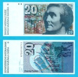 Elvetia (pick 55) 20 Francs 1987 UNC-; Horace-B&eacute;n&eacute;dict de Saussure