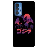 Husa compatibila cu Motorola Edge 20 Lite model Monster Attack, Silicon, TPU, Viceversa, Transparent, Carcasa