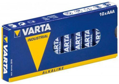 Baterii alcaline industrial R3 AAA 10buc/cutie Varta foto