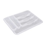 Suport tacamuri pentru sertar, 40 x 30 x 4.5 cm, plastic, 6 compartimente, Transparent, General