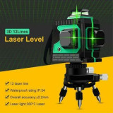 Nivela laser verde 3x360&deg;profesionala cu acumulator, Oem