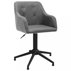 Scaun de birou pivotant, gri deschis, material textil