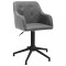 Scaun de birou pivotant, gri deschis, material textil