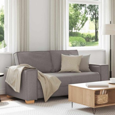 Gossi canapea cu 2 locuri, gri taupe, 140 cm, material textil foto