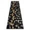 Modern GLOSS covor, traversa 400B 86 stilat, glamour, art deco, 3D geometric negru / aur, 80x300 cm