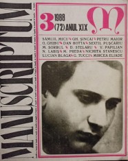 Manuscriptum - Manuscriptum, nr. 3/1988 (72) anul XIX (Editia: 1988) foto