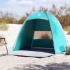 Cort Plaja vidaXL 3 Persoane Verde Marin Impermeabil Portabil Usor 144x125x123cm