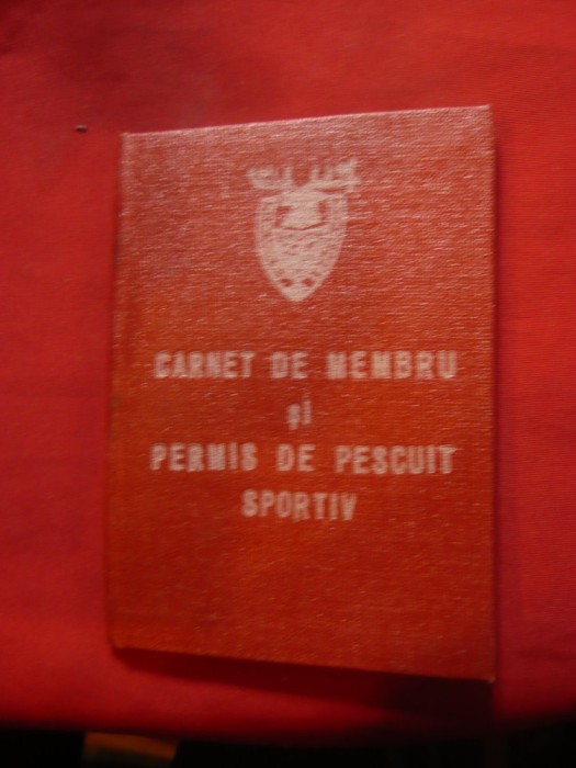 Carnet de Membru AGVPS din RSR si Permis de Pescuit nr 39