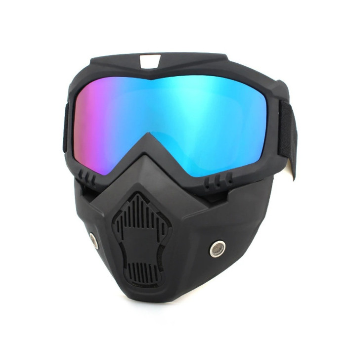 Masca + ochelari SKI SNOWBOARD Motocicleta ATV Trotineta detasabili reglabil