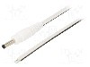 Cablu alimentare DC, cabluri, DC 3,5/1,3 mufa, alb, 0,5m, WEST POL - P13-TT-T050-050WH