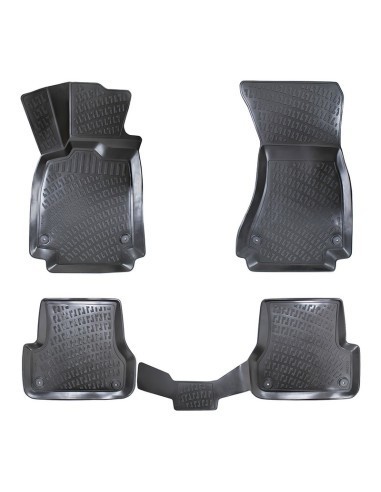 Set covorase auto din cauciuc tip tavita pentru Audi A6 C7 (Typ 4G) 2011-2015 / C7 Facelift 2015-2018