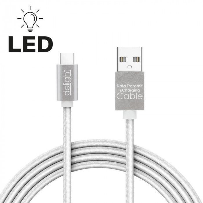 Cablu de date - USB Type-C cu LED