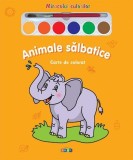 Miracolul culorilor. Animale sălbatice (carte de colorat + acuarelă + pensulă) - Board book - *** - Prut