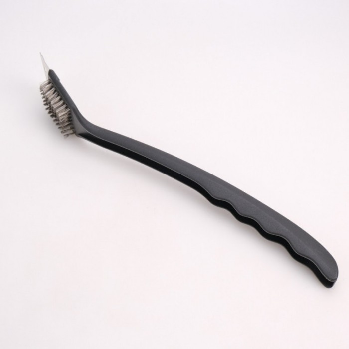 Perie pentru curatat gratarul, 2 in 1, sarma si racleta, cu maner, 41cm