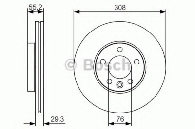 Disc frana VW MULTIVAN VI (SGF, SGM, SGN) (2015 - 2016) BOSCH 0 986 479 R84 foto