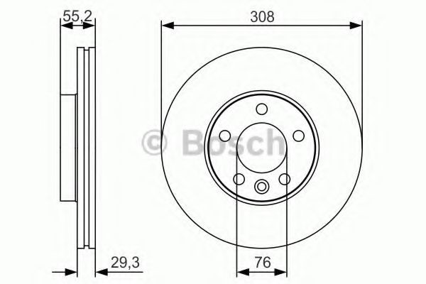 Disc frana VW MULTIVAN VI (SGF, SGM, SGN) (2015 - 2016) BOSCH 0 986 479 R84