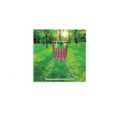 Hamac Leagan Suspendabil cu Dungi Multicolore si Perna, 50x100 cm