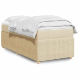 VidaXL Pat box spring cu saltea, crem, 100x200 cm, textil 3285551
