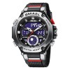 Smael Ceas sport barbatesc Alarma Data Digital Quartz Negru-Argintiu