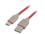 Cablu USB 2.0 USB A - USB C 2m Roșu Aurit 480Mbps, Gembird