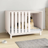 Gossi casa pentru caini, alb, 100x70x72 cm, lemn masiv de pin