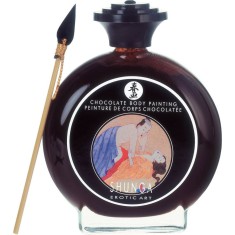 Shunga - Vopsea de corp cu ciocolată neagră, 100 ml