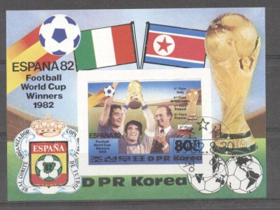 Korea 1982 Sport, Soccer, Football, imperf. sheet, used T.275 foto