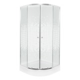 Cumpara ieftin Cabină de duș curbată Pixel White 90 cu cădiță de duș