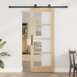 vidaXL Ușă glisantă ORKDAL Natural și Negru 73,5 x 198,5 cm 3331987