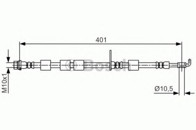 Conducta / cablu frana FORD B-MAX (JK) (2012 - 2016) BOSCH 1 987 481 700 foto