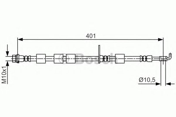 Conducta / cablu frana FORD B-MAX (JK) (2012 - 2016) BOSCH 1 987 481 700